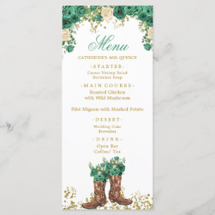 Western Green Hunter Charra Mis Quince Menü Menükarte