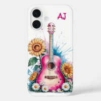 Western Guitar Daisies Sonnenblumen Personalisiert