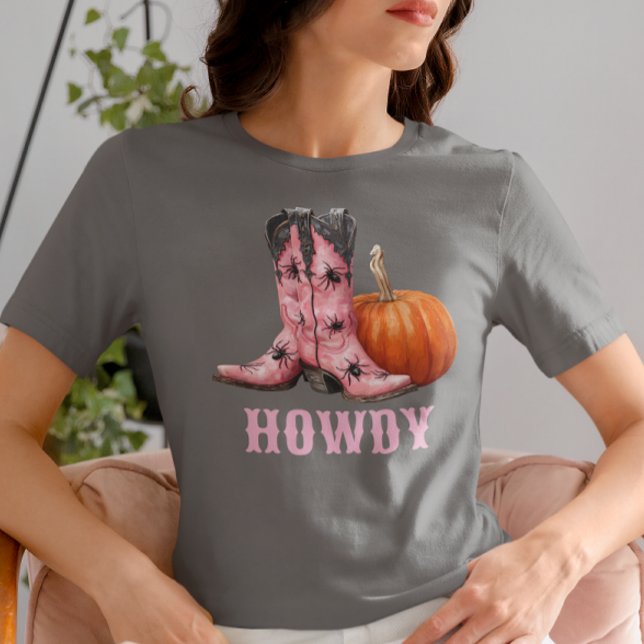 Western Halloween Cowboy Boots Howdy Tri-Blend Shirt (Von Creator hochgeladen)