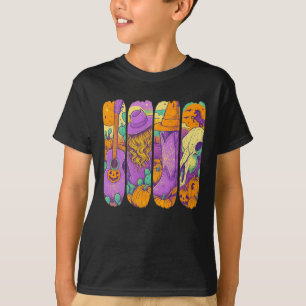 Western Halloween Cowgirl Pumkin Gitarren Boots Ku T-Shirt