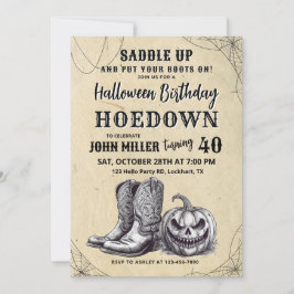 Western Halloween Hoedown, Cowboy Einladung