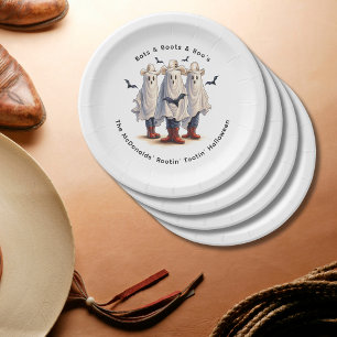 Western Halloween Spooky Cowboy Ghosts Custom Pappteller