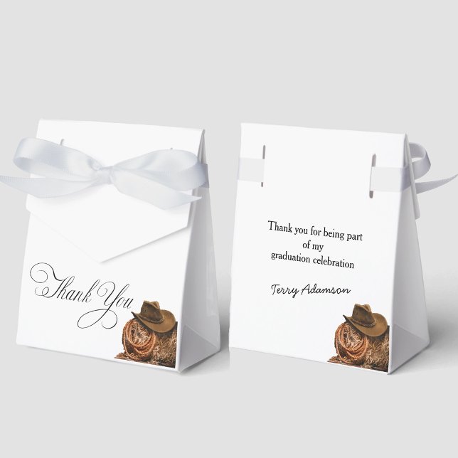 Western Hat und Lasso Graduation Party Geschenkschachtel (Von Creator hochgeladen)