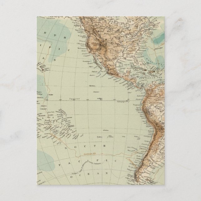 Western Hemisphäre 3 Postkarte (Vorderseite)