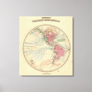 Western-Hemisphäre 6 Leinwanddruck