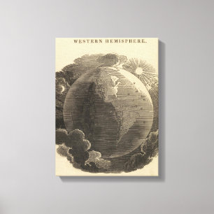 Western Hemisphäre Karte von Goodrich Leinwanddruck