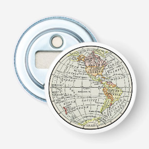 Western Hemisphäre Map Globe Travel Flaschenöffner