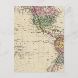 Western Hemisphäre Postkarte