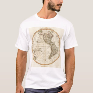 Western-Hemisphäre-Rundschreiben-Karte T-Shirt
