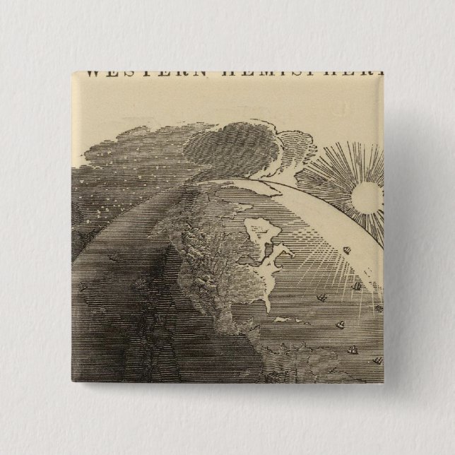 Western Hemisphere Karte von Goodrich Button (Vorderseite)