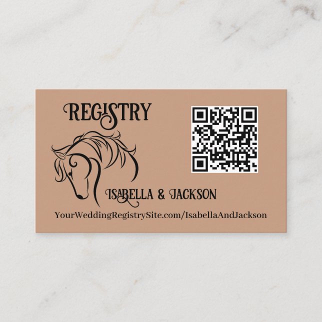 Western Hochzeit Begleitkarte (Vorderseite)