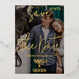 Western Hochzeit speichern Folien Feiertagskarte