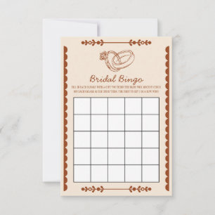 Western-Hochzeits-Bingo-Spielkarte Einladung