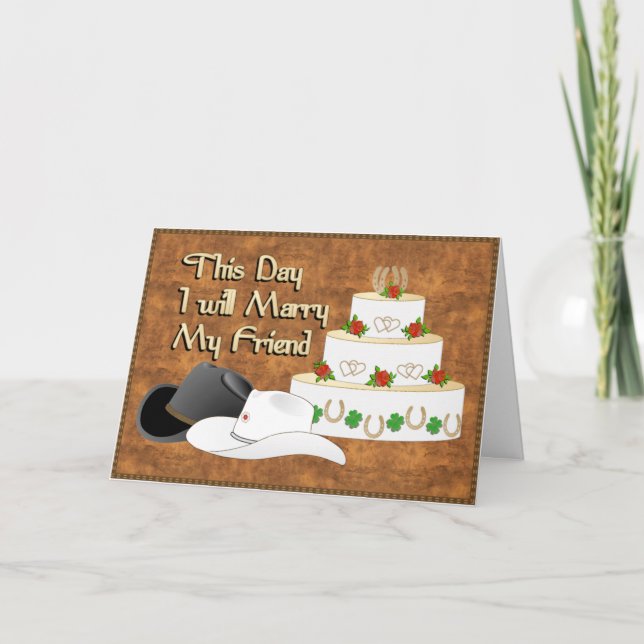 Western-Hochzeits-Einladungen Einladung (Vorderseite)