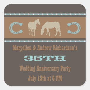 Western Hochzeitstag Gastgeschenk Stickers