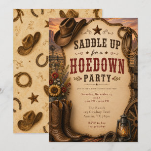Western Hoedown-Party Einladung