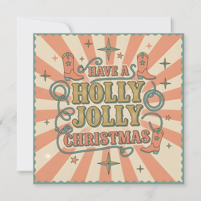 Western Holly Jolly Weihnachten  (Vorderseite)