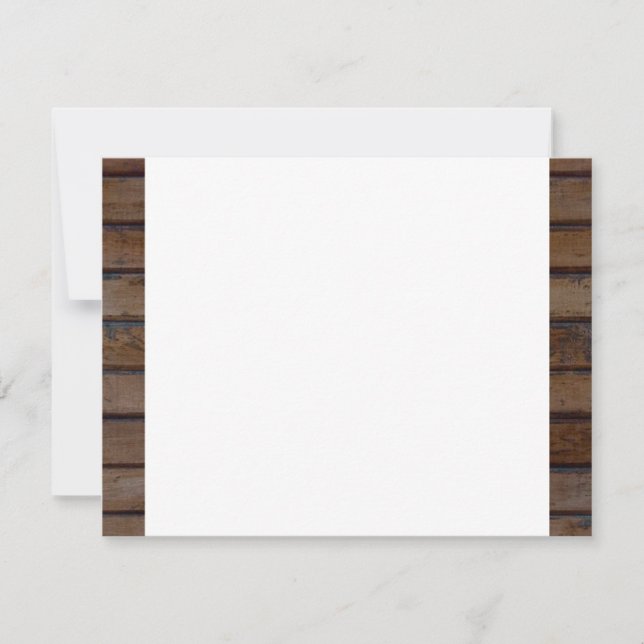 Western-hölzerne schäbige Spitze danken Ihnen Dankeskarte (Vorderseite)