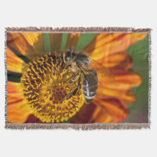 Western Honey Bee Macro Foto Decke
