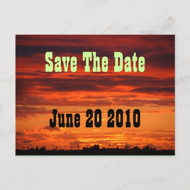 Western Horizon Save the Date Postkarte (Vorderseite)