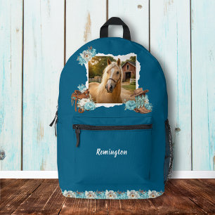 Western Horse Floral Rucksack