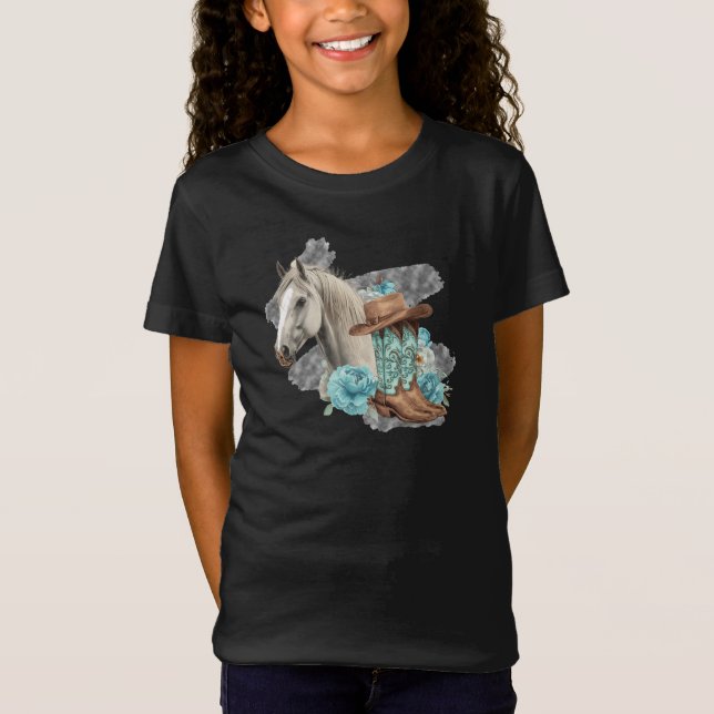 Western Horse Girls T-Shirt (Vorderseite)