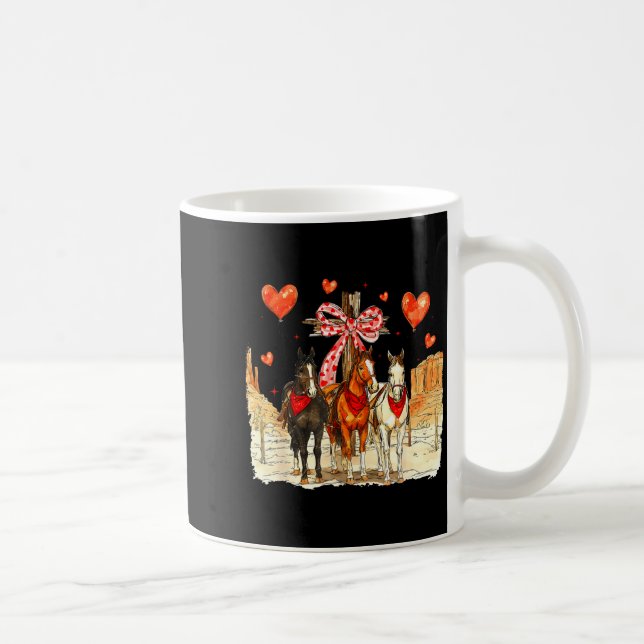 Western Horse Valentine Funny Western Valentines D Kaffeetasse (Rechts)