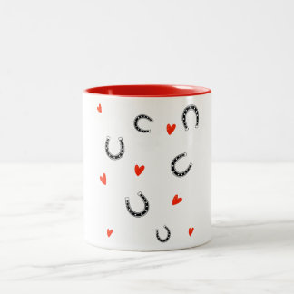 Western Horseshoe Heart – Country Mug Zweifarbige Tasse