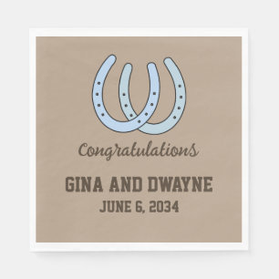 Western Horseshoe Wedding Napkins Personalisiert Serviette
