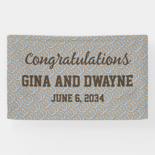 Western Horseshoe Wedding oder Party Banner Cowboy