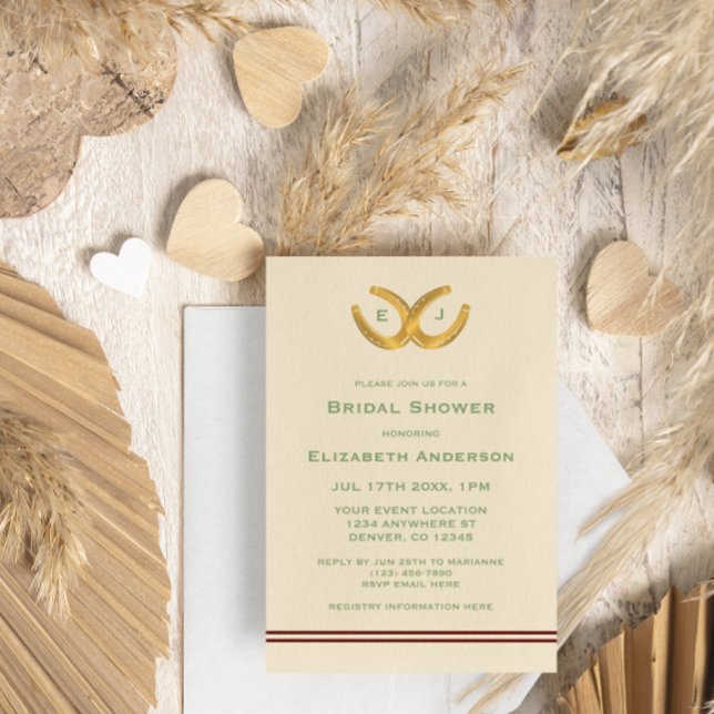 Western Horseshoes Brautparty Einladung (Von Creator hochgeladen)