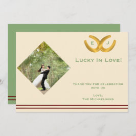 Western Horseshoes Hochzeit Dankeskarte