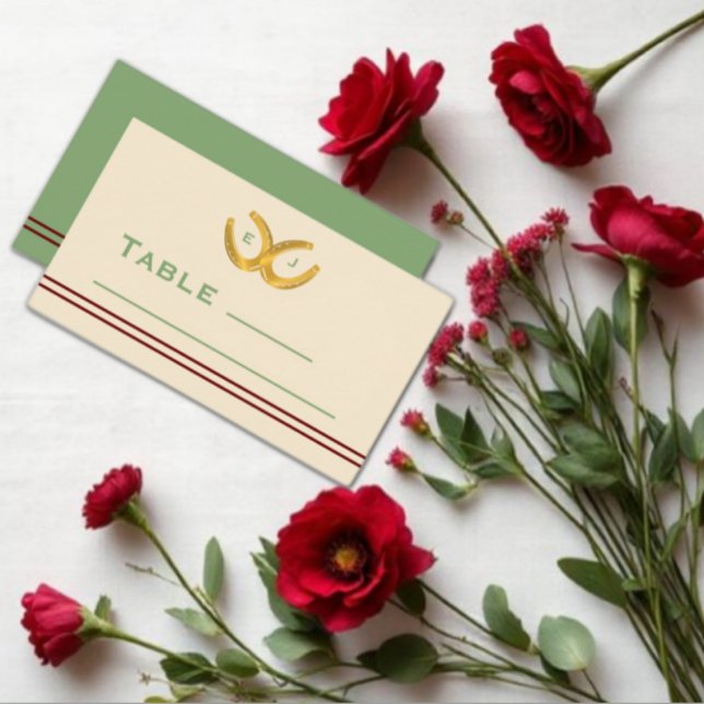 Western Horseshoes Hochzeit Platzkarte (Von Creator hochgeladen)