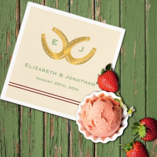 Western Horseshoes Hochzeit Serviette (Von Creator hochgeladen)