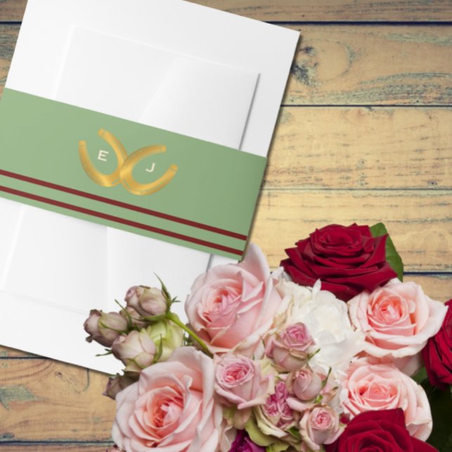 Western Horseshoes Wedding Einladungsbanderole (Von Creator hochgeladen)