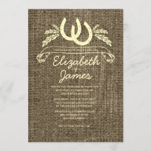 Western Hufeisen Hochzeitsaufenthalte Einladung