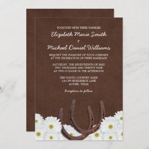 Western-Hufeisen und Hochzeiten Einladung