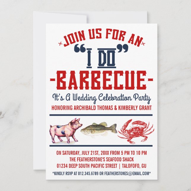 Western "I Do" Einladung (Vorderseite)