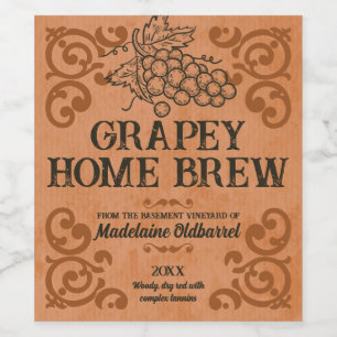 Western im Vintagen Stil Weinbereitung Gastgeschen Weinetikett