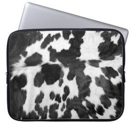 Western in Schwarz-Weiß-Cowhide Laptopschutzhülle