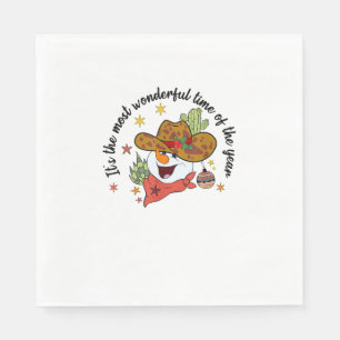 Western ist der schönste Time Cowboy Snowman Serviette
