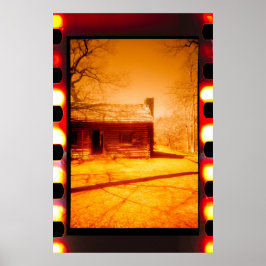 Western-Kabine auf Film verlassen Poster