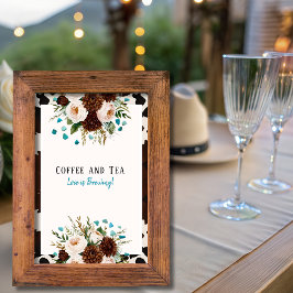 Western Kaffee und Tee Liebe Brauen Zeichen Einladung