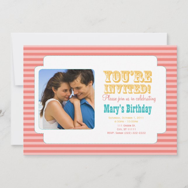 Western-Karneval - persönliches Foto laden Sie ein Einladung (Vorderseite)