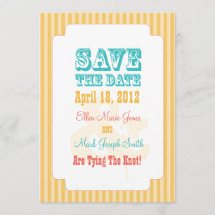 Western-Karneval - Save the Date Gelb