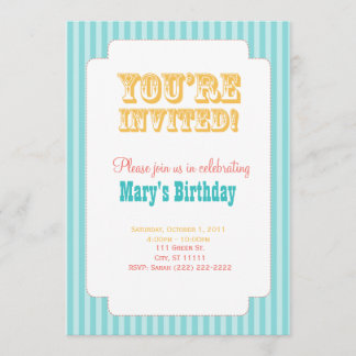 Western Karneval - Sie sind eingeladen! - Blau und Einladung