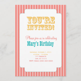 Western Karneval - Sie sind eingeladen! - Coral &  Einladung