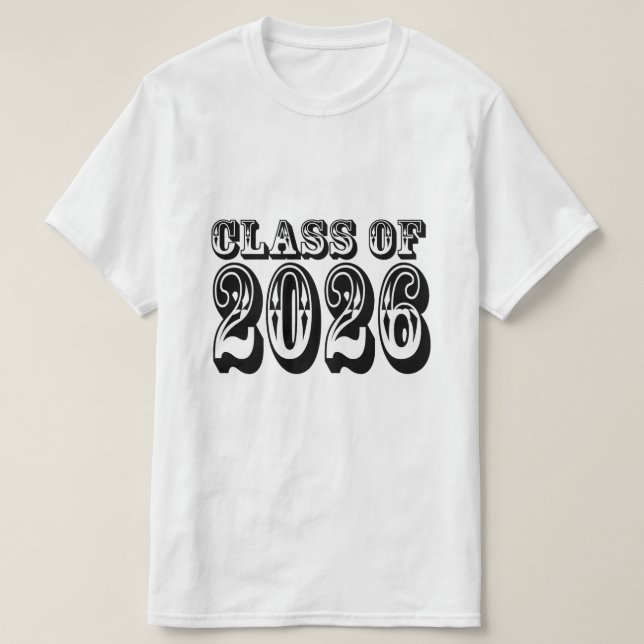 Western-Klasse des Abschlusses 2026 T-Shirt (Design vorne)