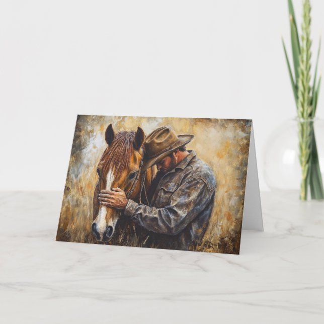 Western Komfort und Ruhe von den offenen Ebenen Karte (Vorderseite)