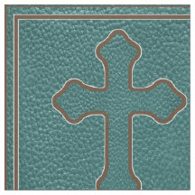 Western Kreuz Aquamarine und braune Imitate Lederg